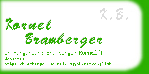 kornel bramberger business card